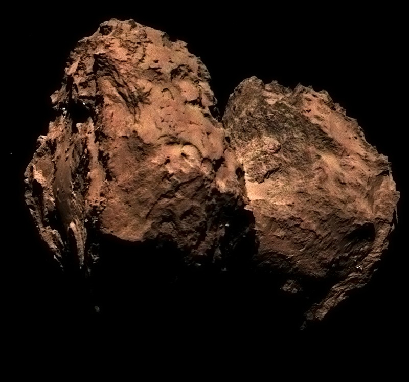 Illustration for article titled The first true color image of comet 67P taken by the Rosetta spacecraft